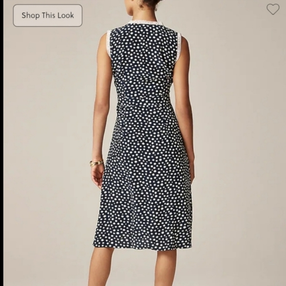 J Crew Rouje X J.Crew Rencard wrap dress CN705 Size 12 Polka Dots - Picture 3 of 8
